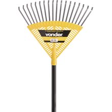Vassoura para jardim plástica 18 dentes fixa Vonder
