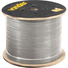 Cabo de aço af 3/8 alma de fibra 6x25f galv c/ 100m Vonder