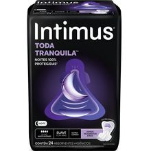 Absorvente Intimus Toda Tranquila Noturno Extra Longo Com Abas 24 Unidades