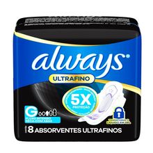 Absorvente Noturno Always Ultrafino Noites Tranquilas Cobertura Seca com Abas 8 unidades