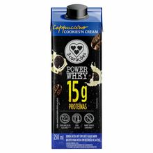 Bebida Láctea UHT 3 Corações Power Cappuccino Zero Lactose Cookies'n Cream 250ml