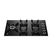 Cooktop 5 Bocas a Gás Electrolux Mesa Vidro Expert ChamaPrecisa e Grade Ferro Fundido (KE5GW)