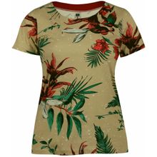 Blusa Pau a Pique Algodão Estampada Vinho