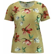 Blusa Pau a Pique Estampada Palha