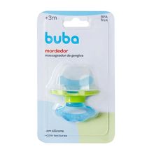 Mordedor Com Massageador Buba De Gengiva Azul 1 Unidade