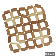 Descanso de Panela 13x13cm Bambu Quadrado - Tudo em Caixa