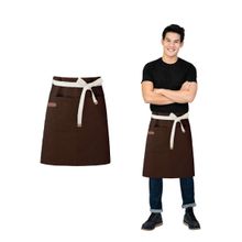 Avental de Cintura Marrom Cafeteria Bar Pub Barbearia 10un