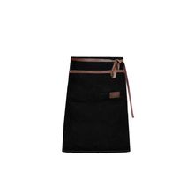 Avental de Cintura Preto Couro Marrom Bar Restaurante Cafe