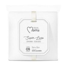 Fralda Bebê Super Luxo Branca Com Bainha 70x70Cm Com 5 Un