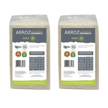Kit 2X: Arroz Cateto Curto Branco Orgânico Solst 1kg