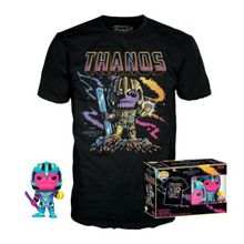 Funko Pop Marvel 909 Thanos Blacklight + Camiseta GG