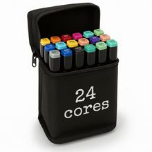 Canetas Color Twin 24 Cores Aleatórias | Envio Rápido