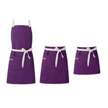 Avental Roxo Açai Cintura Algodao Cafeteria Sorveteria 3un
