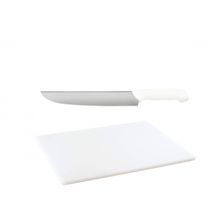 Tabua Corte LISA branca 50x30 Polietileno faca Branca 10 pol
