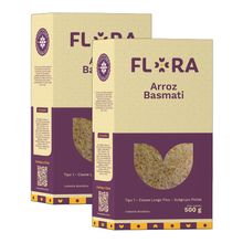 Kit 2X: Arroz Basmati Polido Flora 500g