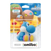 Amiibo Light Blue Yarn Yoshi (Yoshi's Woolly Series)