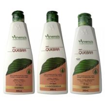 Kit Shampoo e Condicionador 300ml E Leave-in Resistente Á Quebra Arvensis