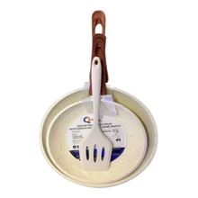 Jogo 2 Frigideira com Espátula - Bege