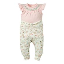 Conjunto Bebê Body Curto + Calça Saruel Gatinhos Rosa - Hug