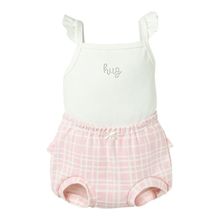 Conjunto Bebê Regata + Tapa fralda Menina Gatinhos Rosa -Hug