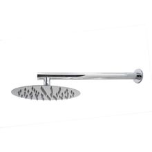 Ducha Chuveiro Redondo Solar Ou A Gás Inox Cromado Com Braço 20x20cm