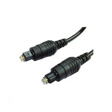 Cabo Fibra Otica Para Audio 4mm Toslink- Toslink 3mts Preto