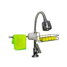 Escorredor Suporte De Torneira Pia Multiuso Inox Sabão Esponja Cozinha Banheiro