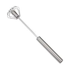 Batedor Automático Giratório Em Inox – Mixer Manual De Ovos E Massas Para Omeletes, Cremes E Bebidas