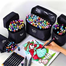 Conjunto Canetas Marcador Permanente Ponta Dupla 100cores