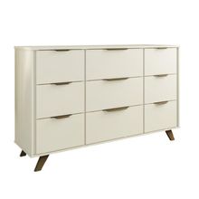 Comoda Buffet Olimpia 9 Gavetas 100% Mdf Móveis Europa Off White