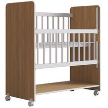 Berço De Bebê Com Rodinhas Com Grade Móvel Jasmin Nature