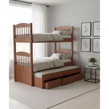 Treliche Com Gavetas Cambará - Madeira Maciça - Castanho - Madeira Maciça - Móveis De Gramado