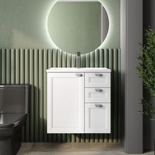 Balcão Banheiro Com Pia 2 Portas 2 Gavetas Branco Bertolini Branco