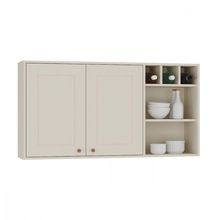 Armário Aéreo Tunisia 2 Portas Com Nicho Off White