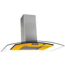 Coifa Terim Vidro Curvo Duto Slim Inox 80 cm Amarelo 220V