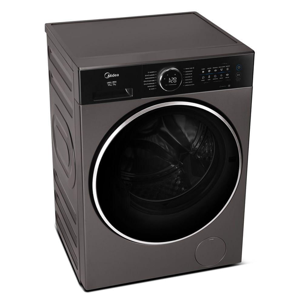 Lava E Seca 11kg Titanium Slim Storm Wash Conectada Midea MF210D110WB ...