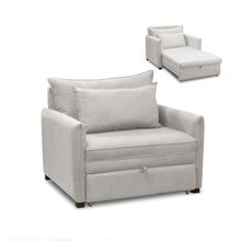 Poltrona Cama Retrátil Solteiro Com Rodízio Cloe Bouclê E03 - D'rossi Cinza Claro