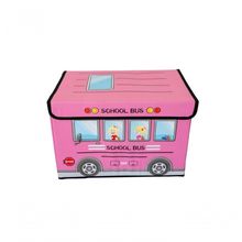 Caixa Organizadora Infantil Tampa Brinquedoteca Armazenament Cor:rosa