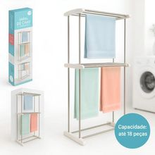 Varal De Chão Roupas Dobrável 2 Andares Reforçados Retrátil