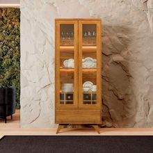 Cristaleira Adega Reflecta 2 Portas De Vidro C- Led - Mavaular Naturalle