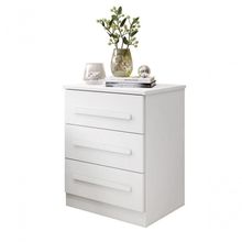 Mesa De Cabeceira 03 Gavetas Império Benetil Branco
