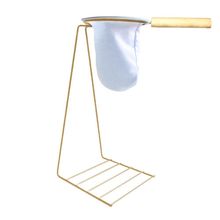 Conjunto Coador De Café 32cm Suporte Dourado Base Para Caneca E Xícara