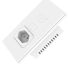 Tomada Inteligente Com Interruptor Wi-fi 2 Botões E Bivolt