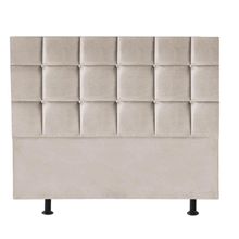 Cabeceira Estofada Cama Box Casal Queen 160cm Espanha Corino Bege- Mabe Magazine