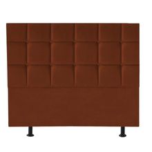 Cabeceira Estofada Cama Box Casal King 195cm Espanha Suede Terra Cota- Mabe Magazine