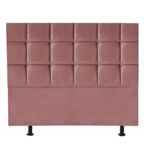 Cabeceira Estofada Cama Box Casal Queen 160cm Espanha Suede Rose- Mabe Magazine