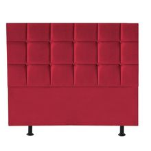 Cabeceira Estofada Cama Box Casal Queen 160cm Espanha Corino Vermelho- Mabe Magazine