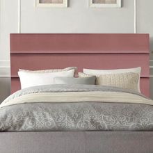 Cabeceira Estofada Cama Box Casal 140cm Argentina Suede Rose- Mabe Magazine