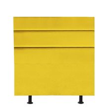 Cabeceira Estofada Cama Box Solteiro 100cm Argentina Suede Amarelo- Mabe Magazine