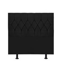 Cabeceira Estofada Cama Box Solteiro 100cm Istambul Suede Preto- Mabe Magazine